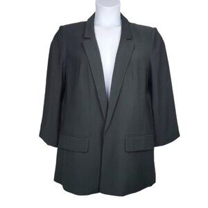Loft Womens Dark Green Open Front Blazer Size 12 NWT